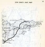 Cook County - East, Hovland, Grand Portage, Pigeon River, Big Horseshoe Bay, Governors Is., Minnesota State Atlas 1954